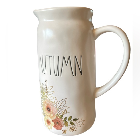 Rae Dunn Cream Floral Pitcher - Autumn Theme - Picture 5 of 8